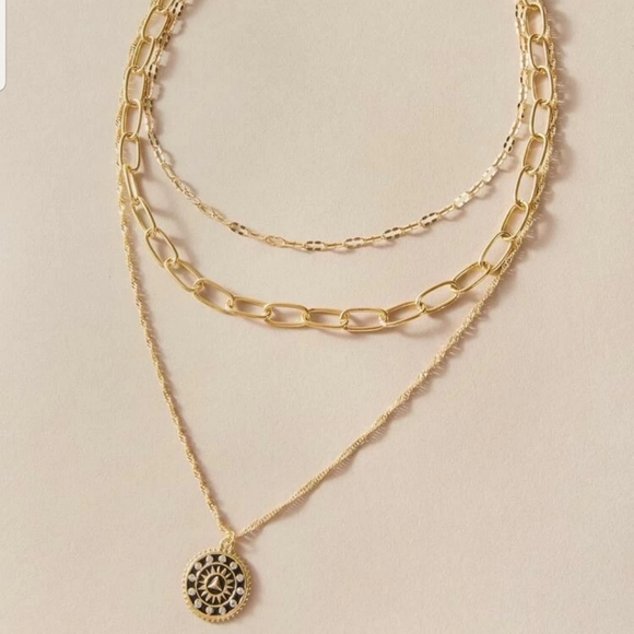 *Opal* Chain Layered necklace - Picture 2 of 4